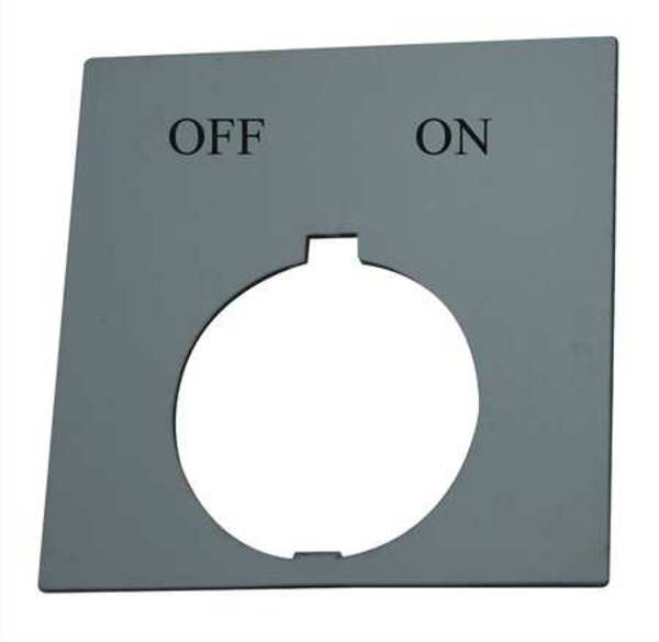 Legend Plate, Square, Off On, Black