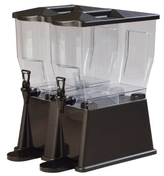 Beverage Dispenser, Double, 6 Gal, Black