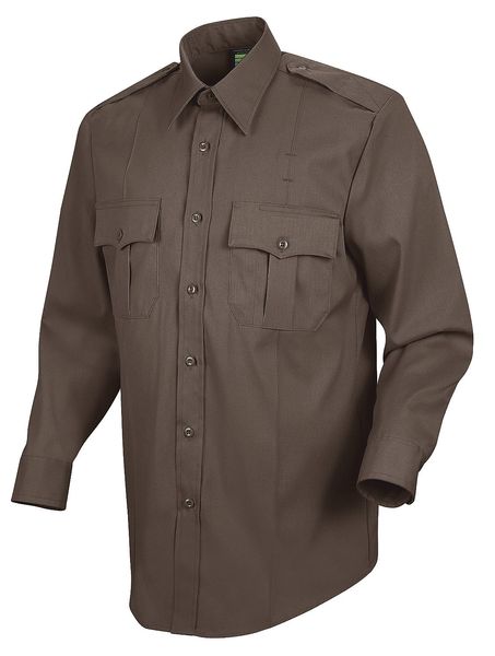 Sentry Plus Shirt, Brown, Neck 15-1/2 In.