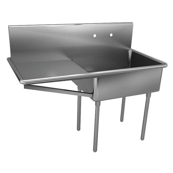 27 1/2 in W x 51 in L x 48 in H, Floor Mount, 304 Stainless steel