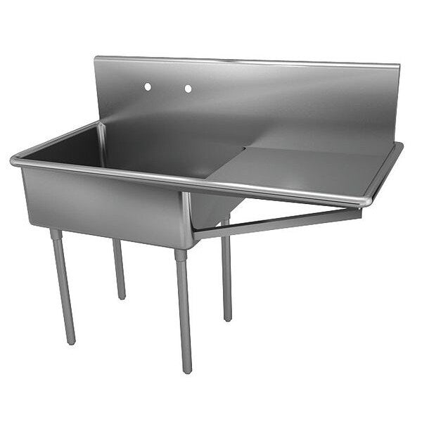 27 1/2 in W x 51 in L x 48 in H, Floor Mount, 304 Stainless steel