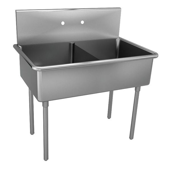 27 1/2 in W x 51 in L x 48 in H, Floor Mount, 304 Stainless steel