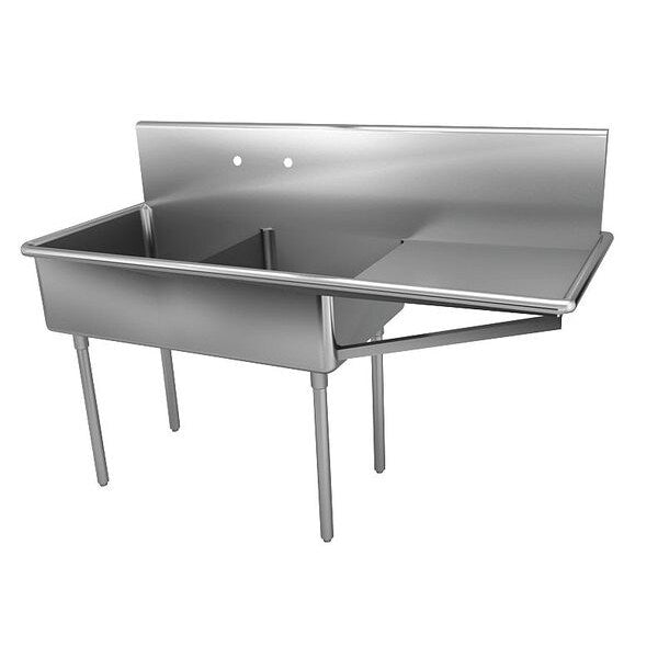 27 1/2 in W x 57 in L x 48 in H, Floor Mount, 304 Stainless steel