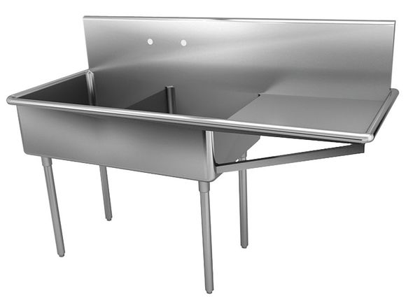 27 1/2 in W x 75 in L x 48 in H, Floor Mount, 304 Stainless steel