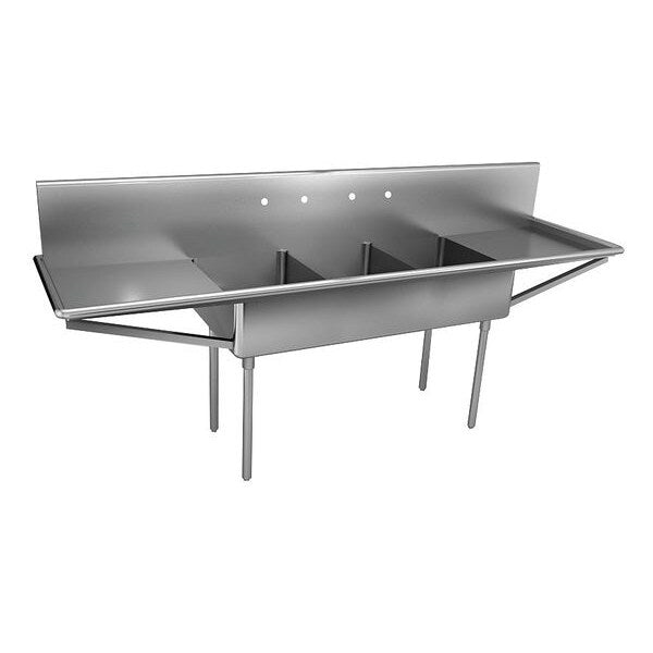 27 1/2 in W x 123 in L x 48 in H, Floor Mount, 304 Stainless steel