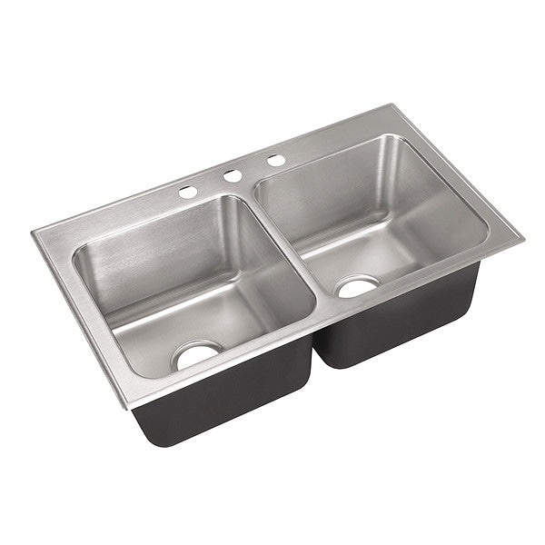 Drop-In Sink, Drop-In Mount, 3 Hole, Stainless steel Finish