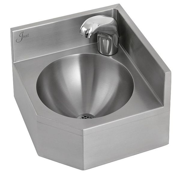 Corner Bathroom Sink, Wall, 12-3/4 In. L