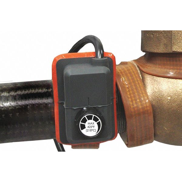 Heating Tape, Adjustable Thermostat Control, 120VAC, 720W, 1