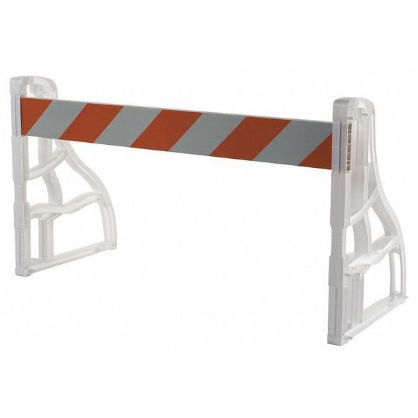 Leg Frame A-Cade Barricade Kit, polypropylene, 40 in H, 96 in L, 40 in W, Orange/White