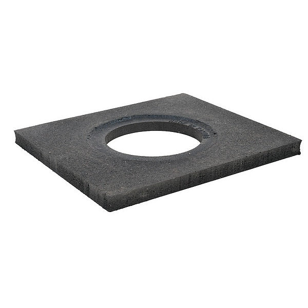 Trim Line Base, Rubber, 1 in H, 17 in L, 15 1/4 in W, Black