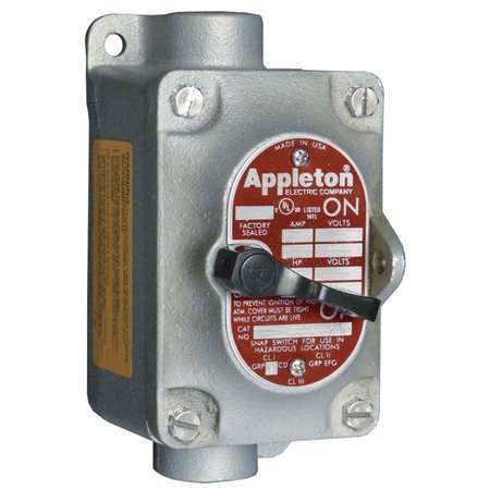 Tumbler Switch, EDSC Series, 1 Gang, 2-Pole
