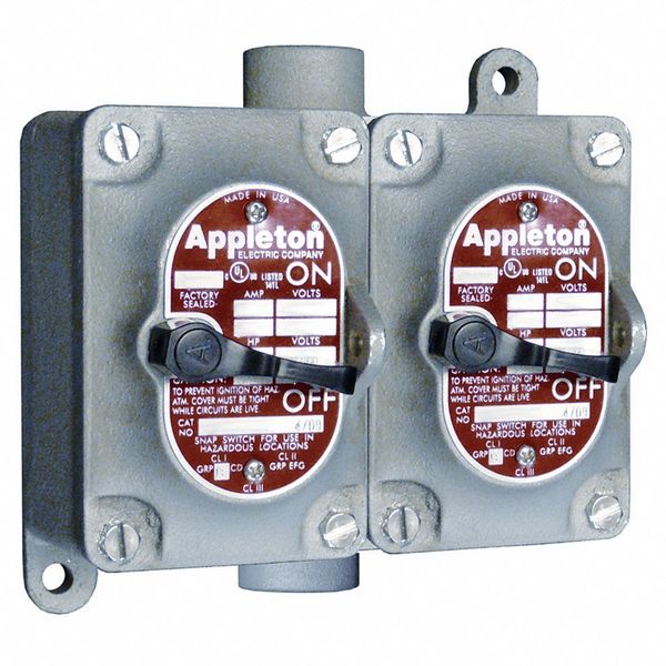 Tumbler Switch, EDSC Series, 2 Gang, 1-Pole