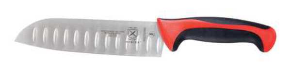 Santoku Knife, Granton Edge, 7 In., Red
