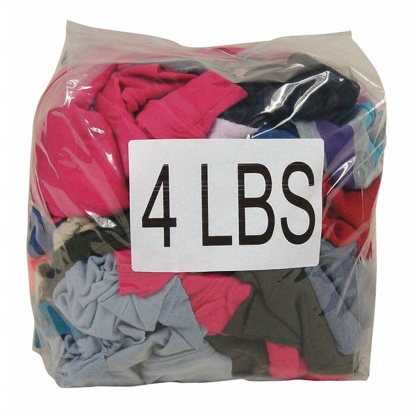 Recycled Cotton Sweatshirt Cloth Rag 4 lb. Varies Sizes, Assorted