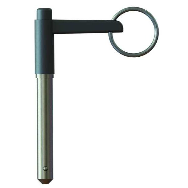 Ball Lock Pin L Hndle, 5/16 X 1.0 Grip, SS