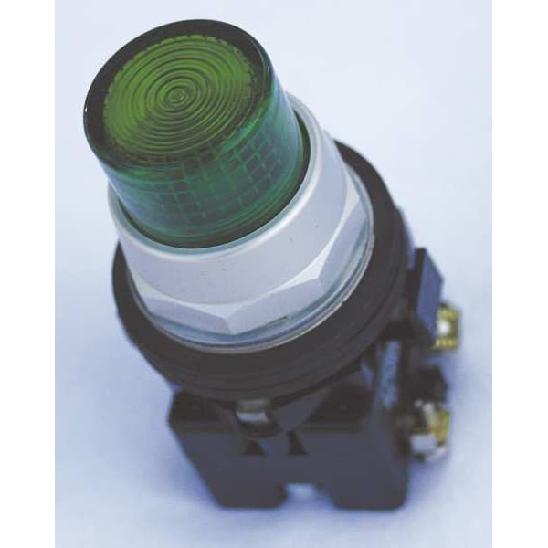 Illuminated Push Button, 30 mm, 1NC, Green
