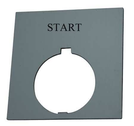 Legend Plate, Square, Start, Black