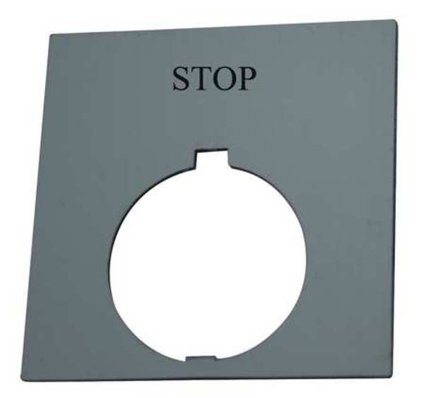 Legend Plate, Square, Hand-Off-Auto, Black