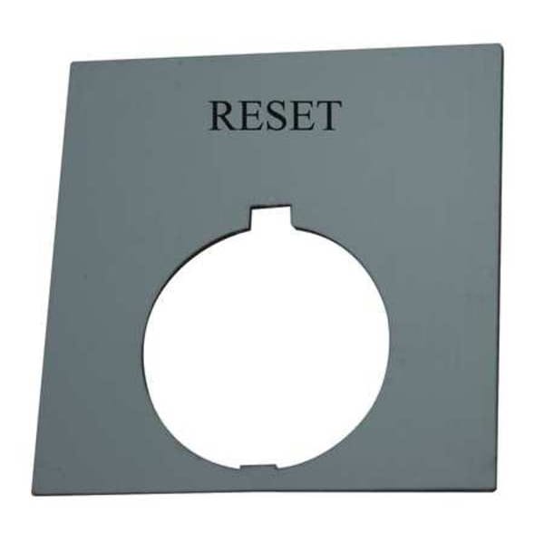 Legend Plate, Square, Reset, Black