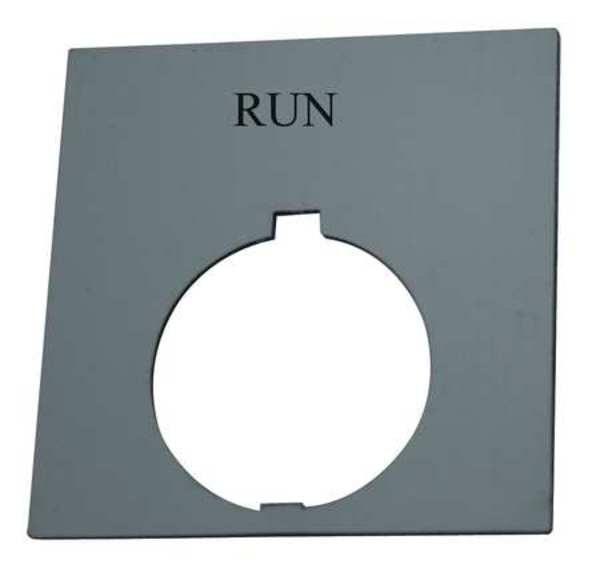 Legend Plate, Square, Run, Black