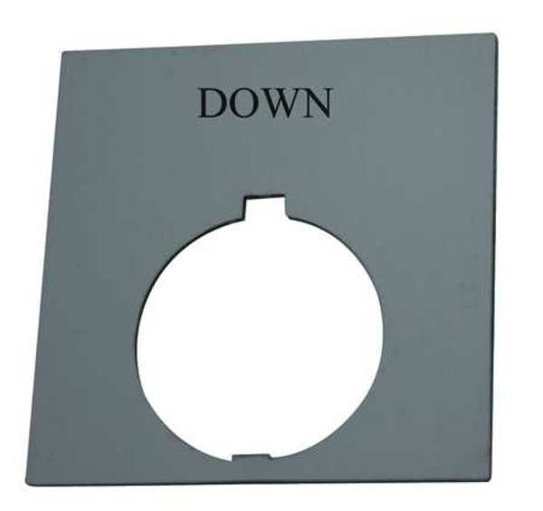 Legend Plate, Square, Down, Black