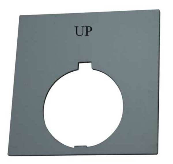 Legend Plate, Square, Up, Black