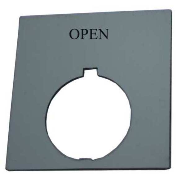 Legend Plate, Square, Open, Black