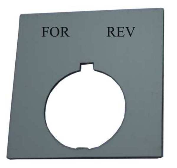 Legend Plate, Square, For.Rev., Black