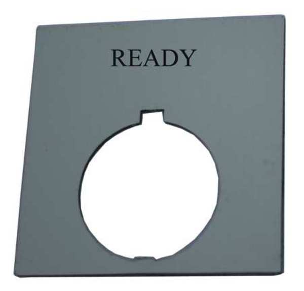 Legend Plate, Square, Ready, Black
