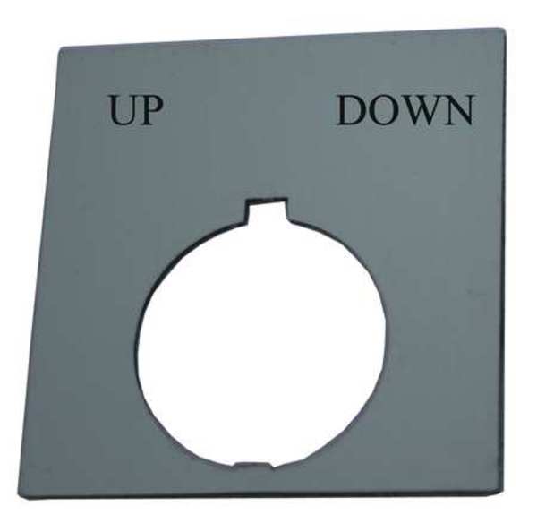 Legend Plate, Square, Up Down, Black