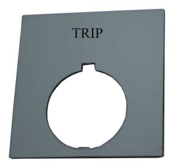 Legend Plate, Square, Trip, Black