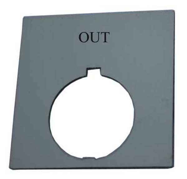 Legend Plate, Square, Out, Black