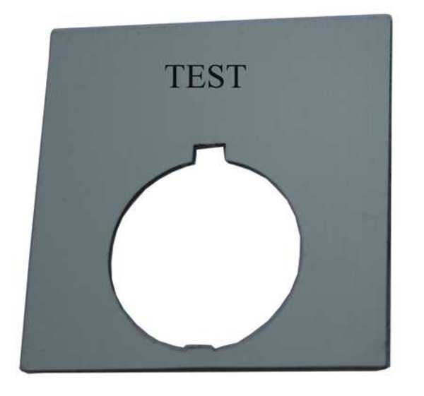 Legend Plate, Square, Test, Black