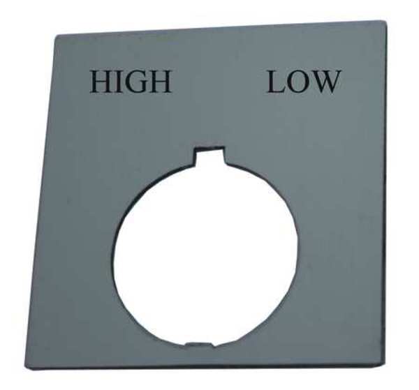 Legend Plate, Square, High-Low, Black
