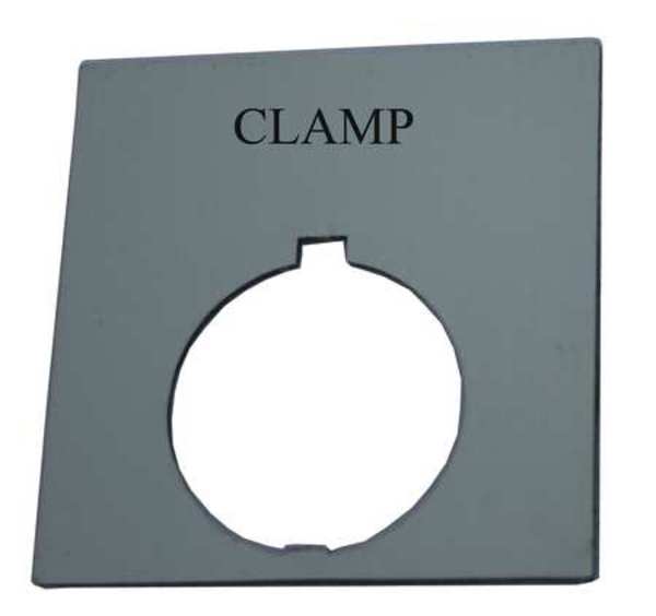 Legend Plate, Square, Clamp, Black