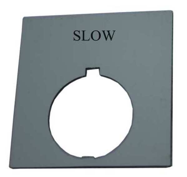Legend Plate, Square, Slow, Black
