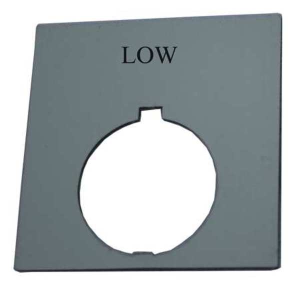 Legend Plate, Square, Low, Black