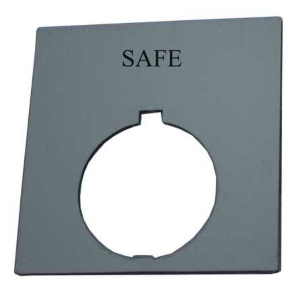 Legend Plate, Square, Safe, Black