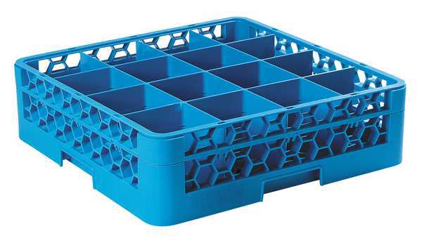Glass Rack w/1 Extender, 16 Comp, PK4
