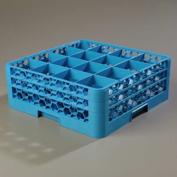 Glass Rack w/2 Extenders, 16 Comp, PK3
