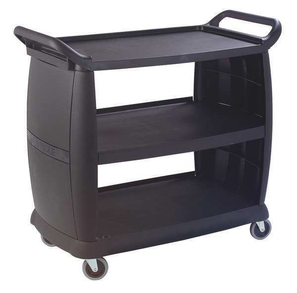 Large Bussing and Transport Cart, Black