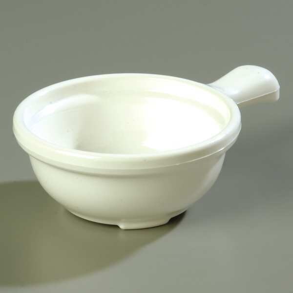 Handled Soup Bowl, 12 oz., SAN/Polycarbonate White PK24