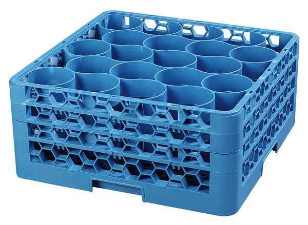 Glass Rack w/2 Extenders, 20 Comp, PK2