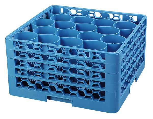 Glass Rack w/3 Extenders, 20 Comp, PK2