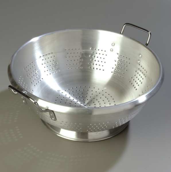 Colander, Aluminum, 16 qt., PK6