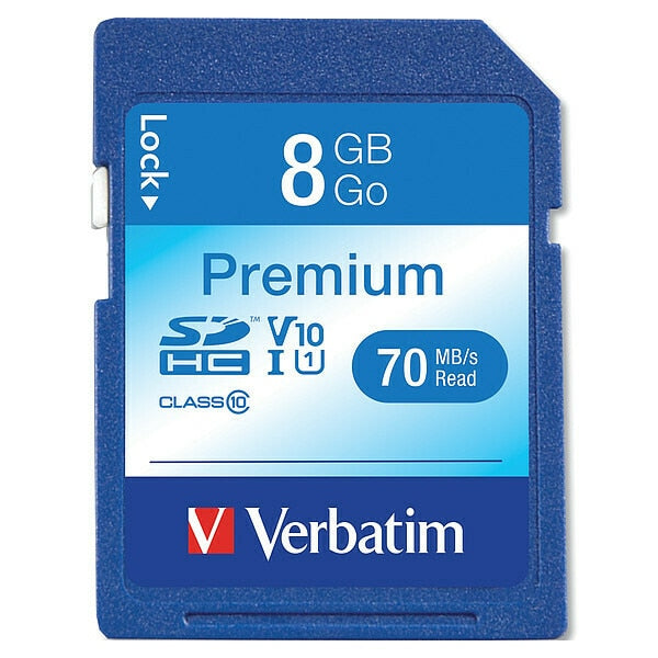 Premium SDHC Memory Card, 8 GB,