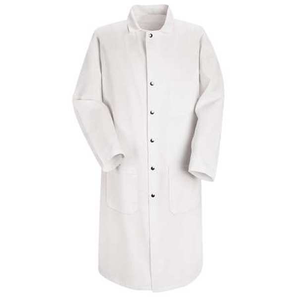 Unisex White Polyester/Cotton Coat size XL