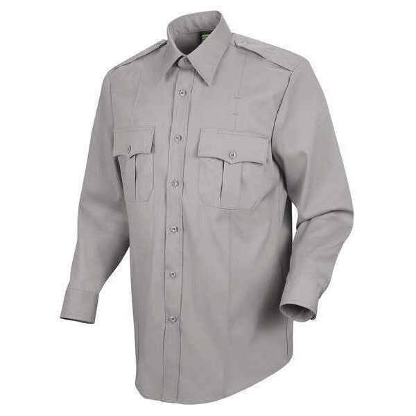 New Dimension Stretch Dress Shirt, M, Gray