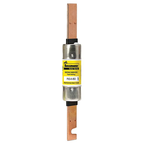 Solar Fuse, Fast Acting, 80 A, PVS-R Series, 600V AC, 600V DC, 7-7/8