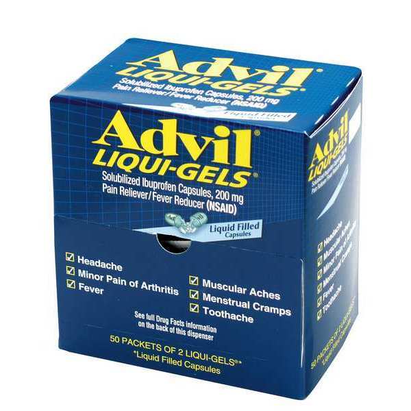 Pain Reliever, Gel Tablet, 200mg, PK100
